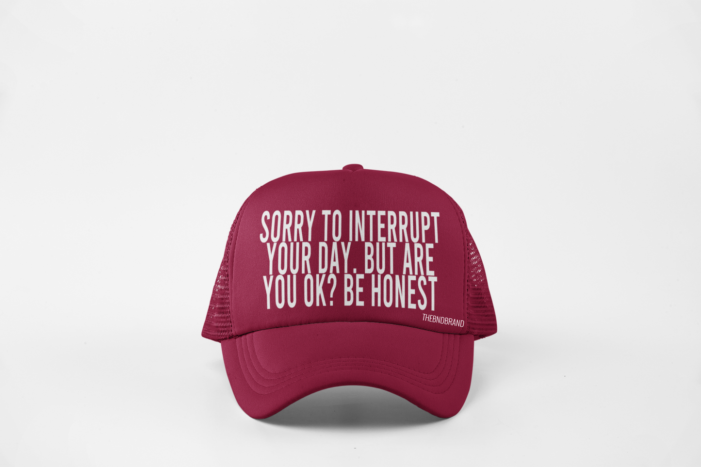 SORRY TO INTERRUPT YOUR DAY BUT ARE YOU OK? BE HONEST HAT
