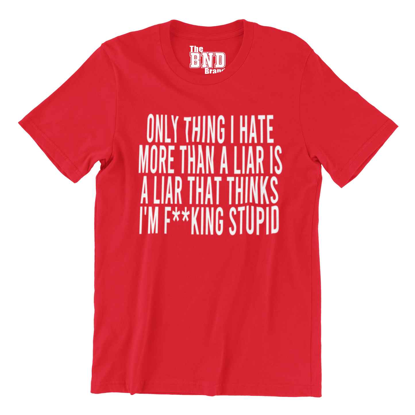 ONLY THING I HATE MORE THAN A LIAR IS A LIAR THAT THINKS I'M FUCKING STUPID TEE