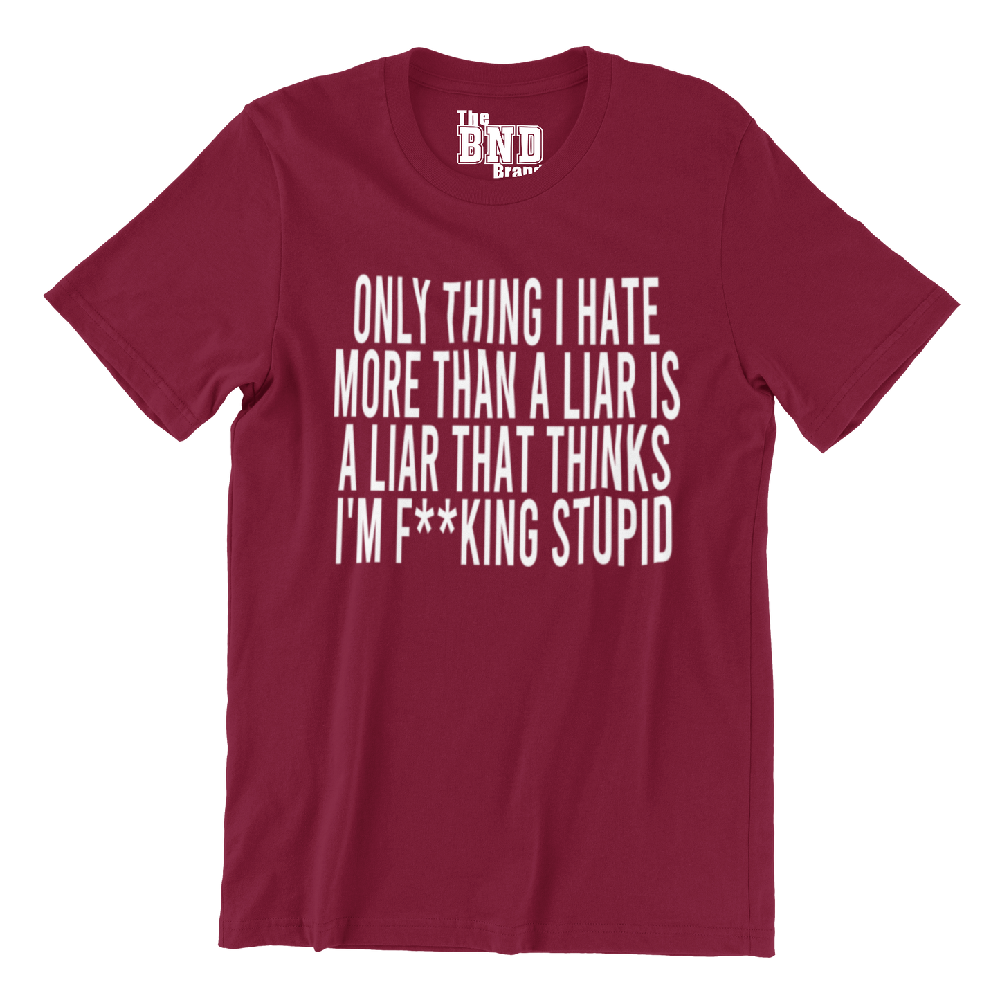 ONLY THING I HATE MORE THAN A LIAR IS A LIAR THAT THINKS I'M FUCKING STUPID TEE
