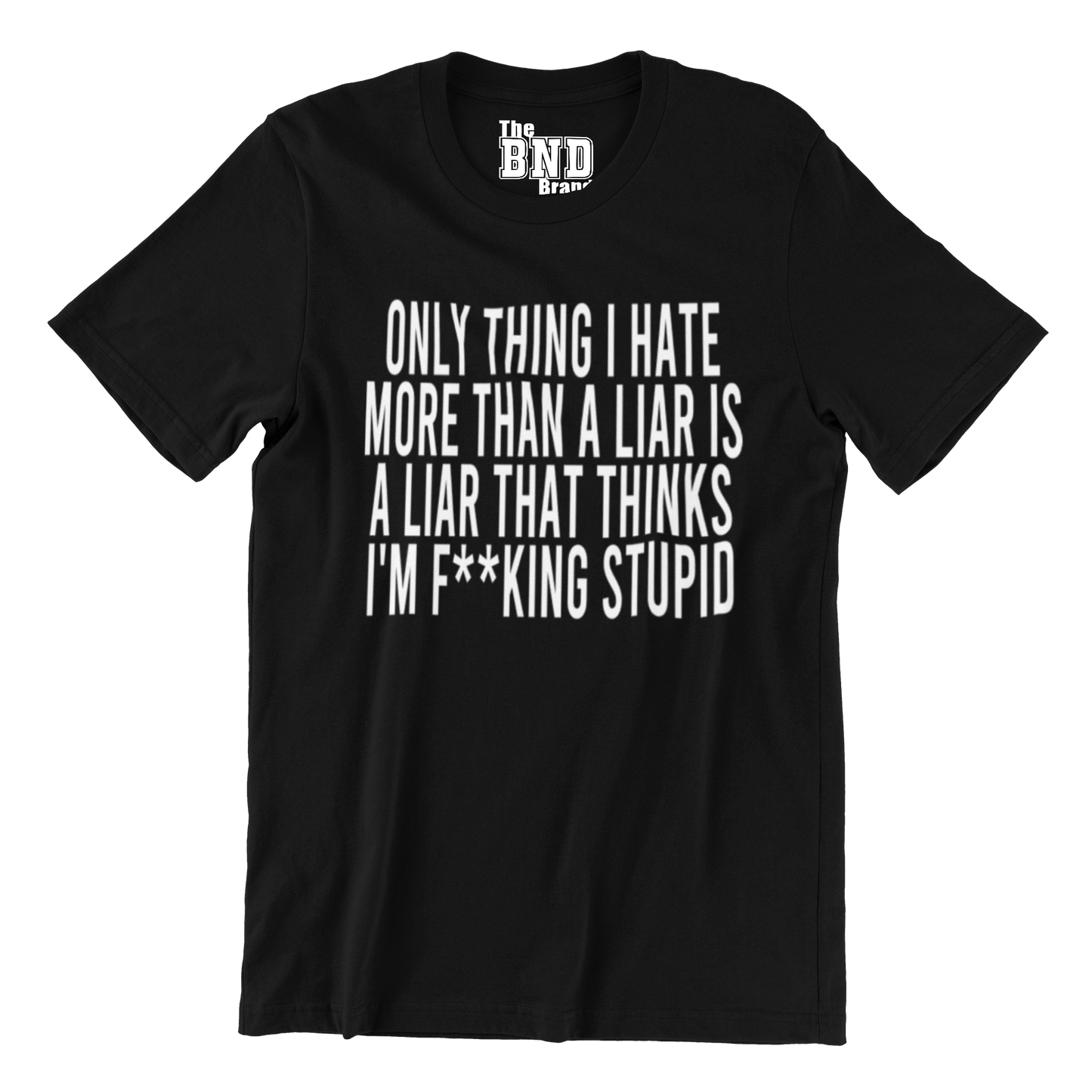 ONLY THING I HATE MORE THAN A LIAR IS A LIAR THAT THINKS I'M FUCKING STUPID TEE