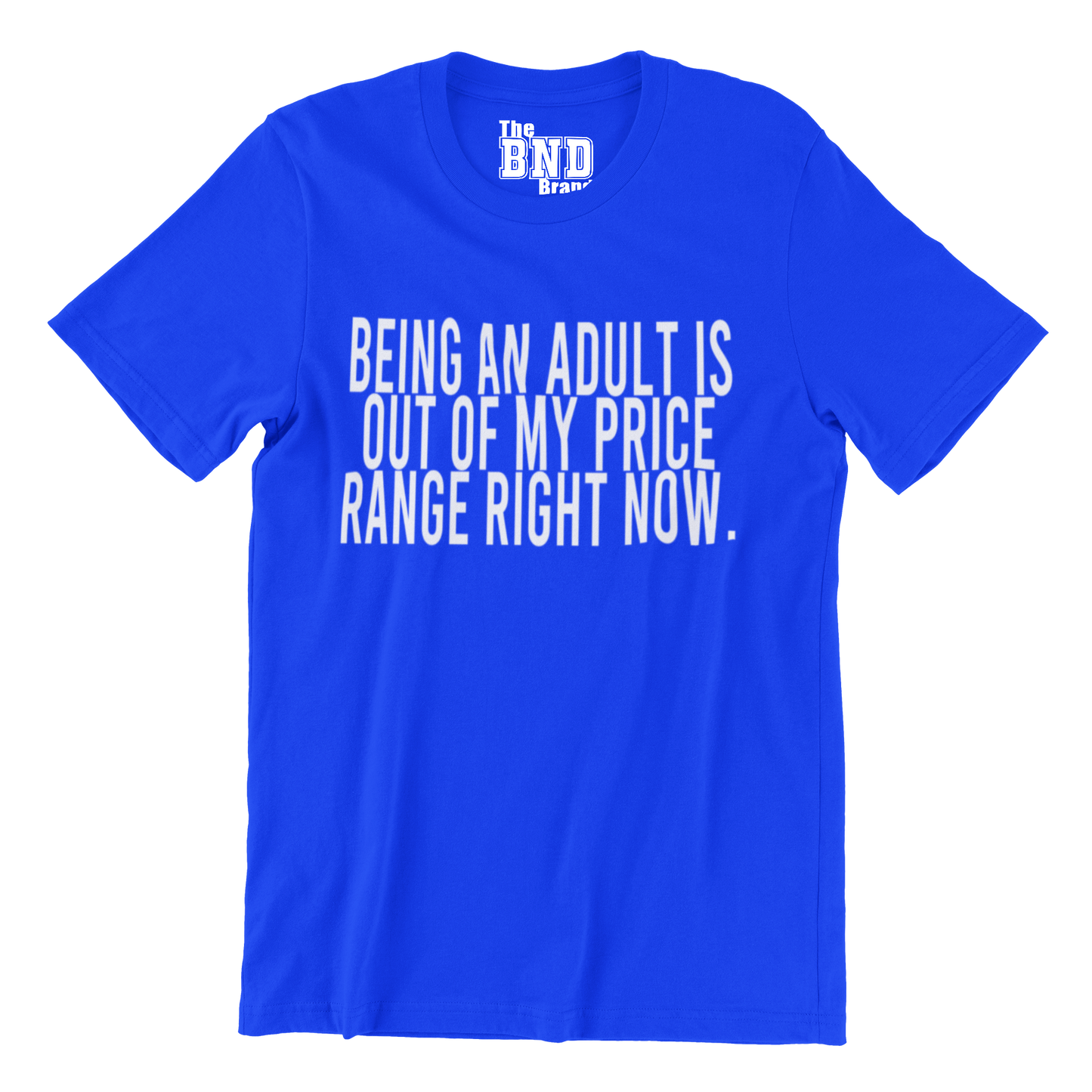 BEING AN ADULT IS OUT OF MY PRICE RANGE RIGHT NOW.