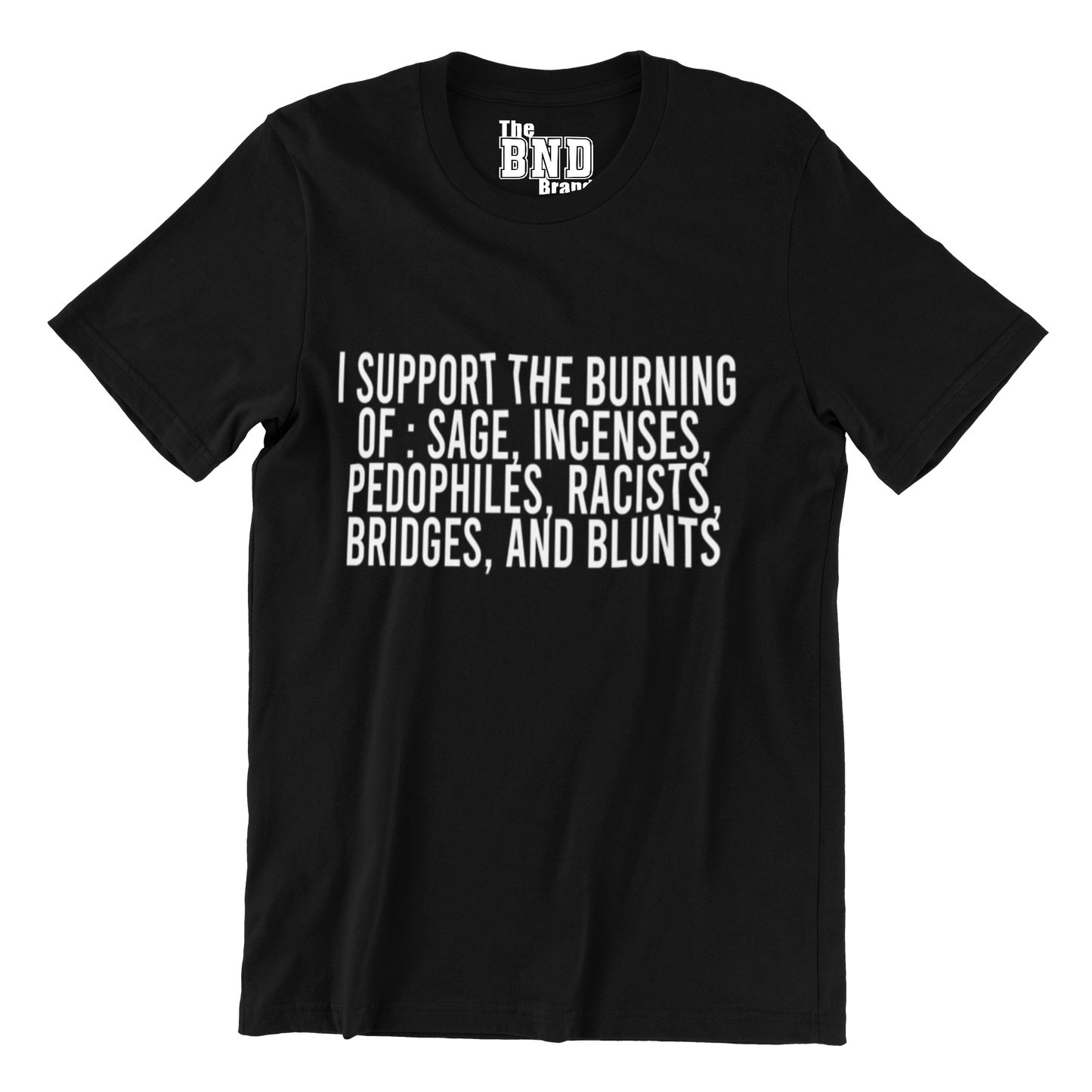 I SUPPORT THE BURNING OF: SAGE, INCENSES, PEDOPHILES, RACISTS , BRIDGES AND BLUNTS