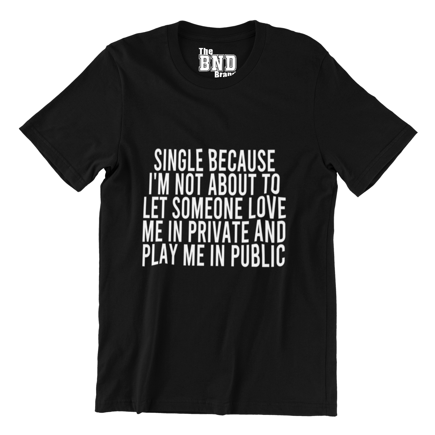 SINGLE BECAUSE I'M NOT ABOUT TO LET SOMEONE LOVE ME IN PRIVATE & PLAY ME IN PUBLIC