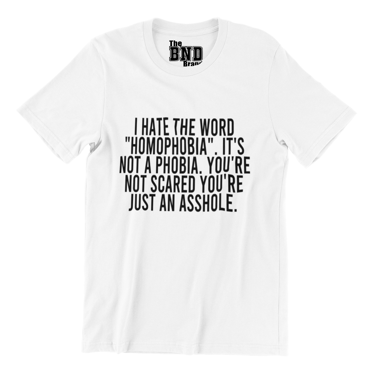I HATE THE WORD 'HOMOPHOBIA'. IT'S NOT A PHOBIA. YOU'RE JUST AN ASSHOLE.