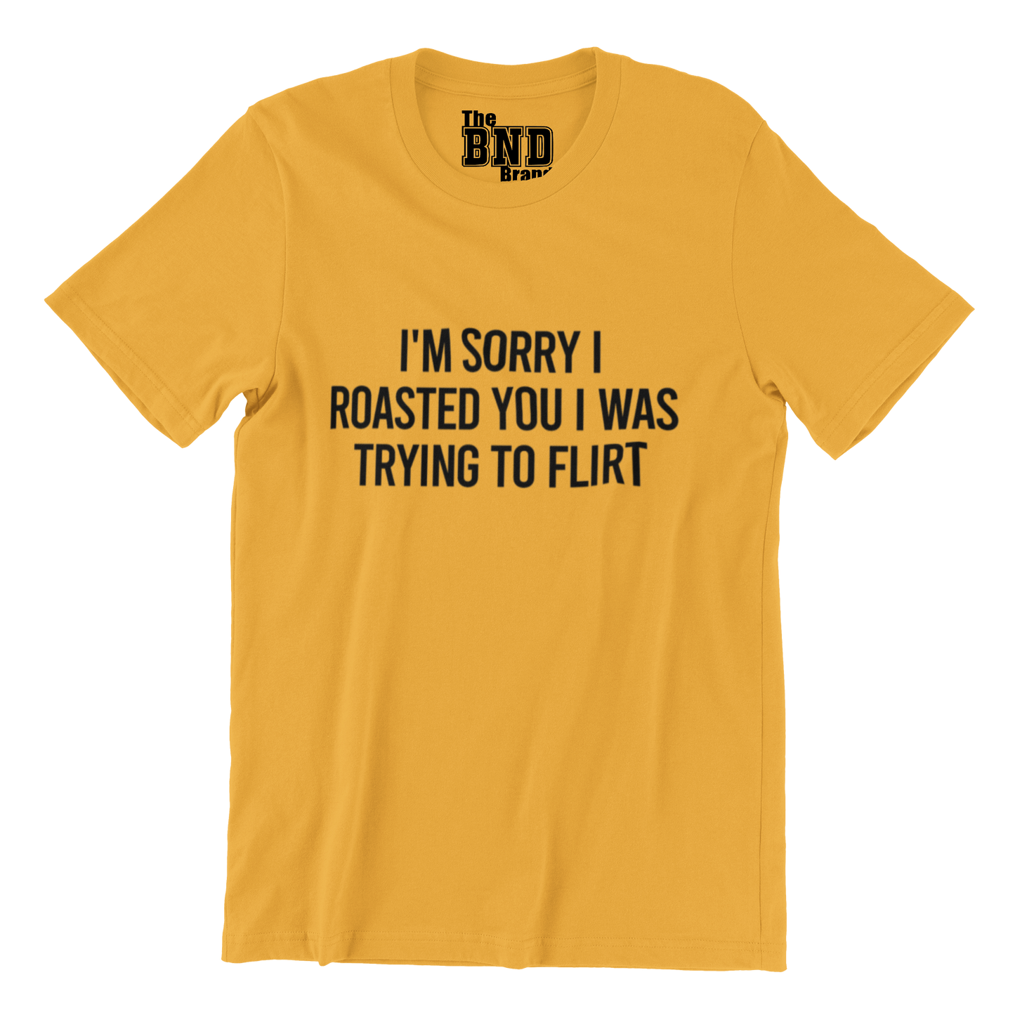 I'M SORRY I ROASTED YOU. I WAS TRYING TO FLIRT TEE