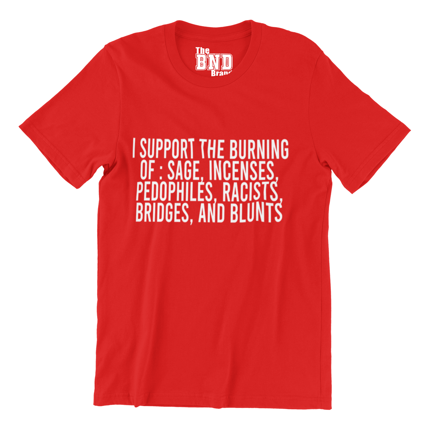 I SUPPORT THE BURNING OF: SAGE, INCENSES, PEDOPHILES, RACISTS , BRIDGES AND BLUNTS