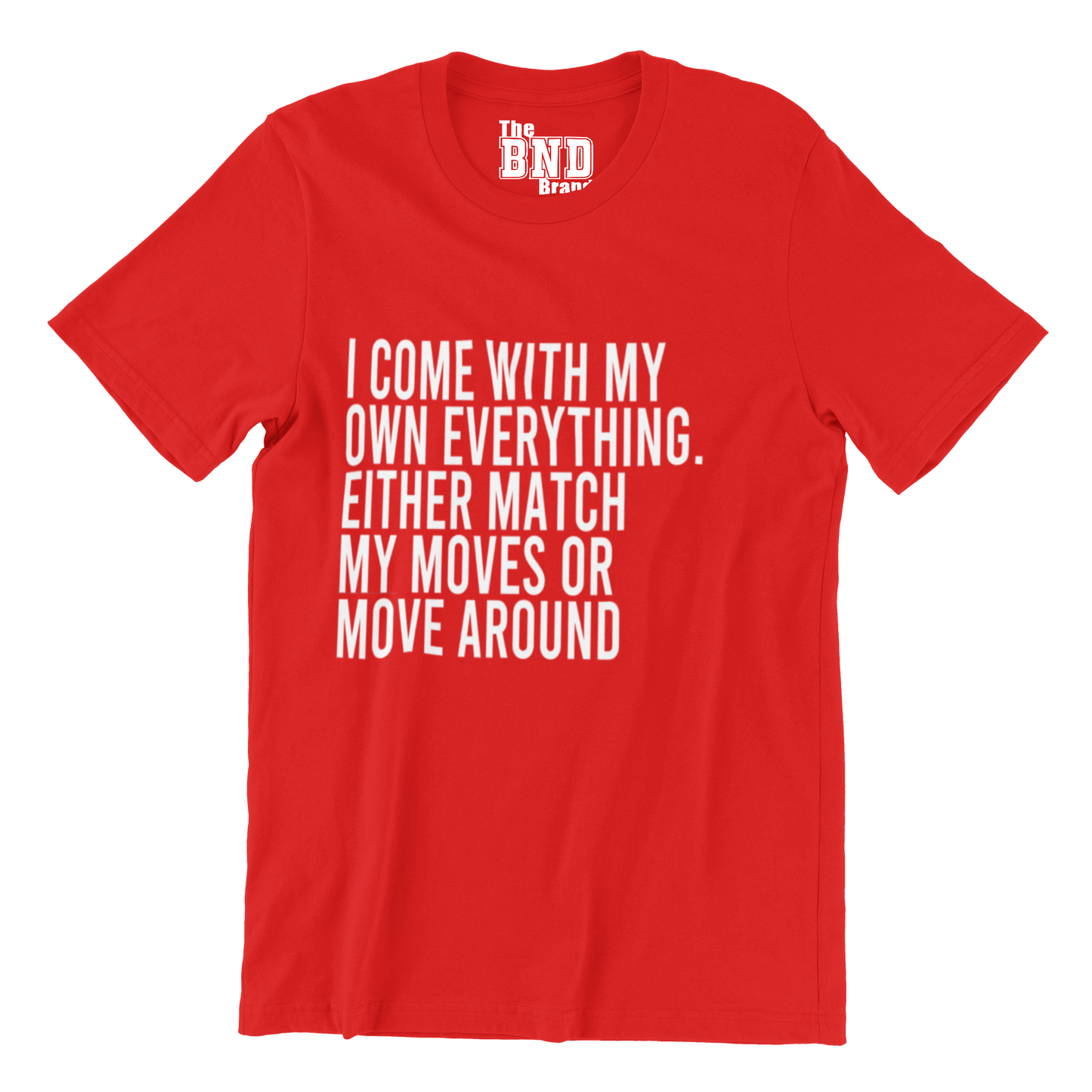 I COME WITH MY OWN EVERYTHING. EITHER MATCH MY MOVES OR MOVE AROUND