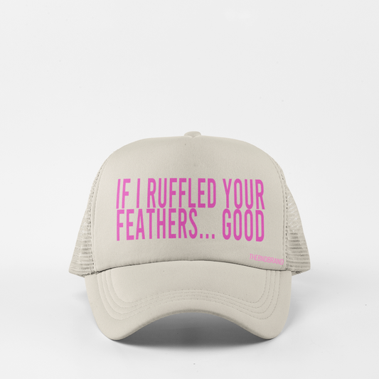 IF I RUFFLED YOUR FEATHERS... GOOD HAT