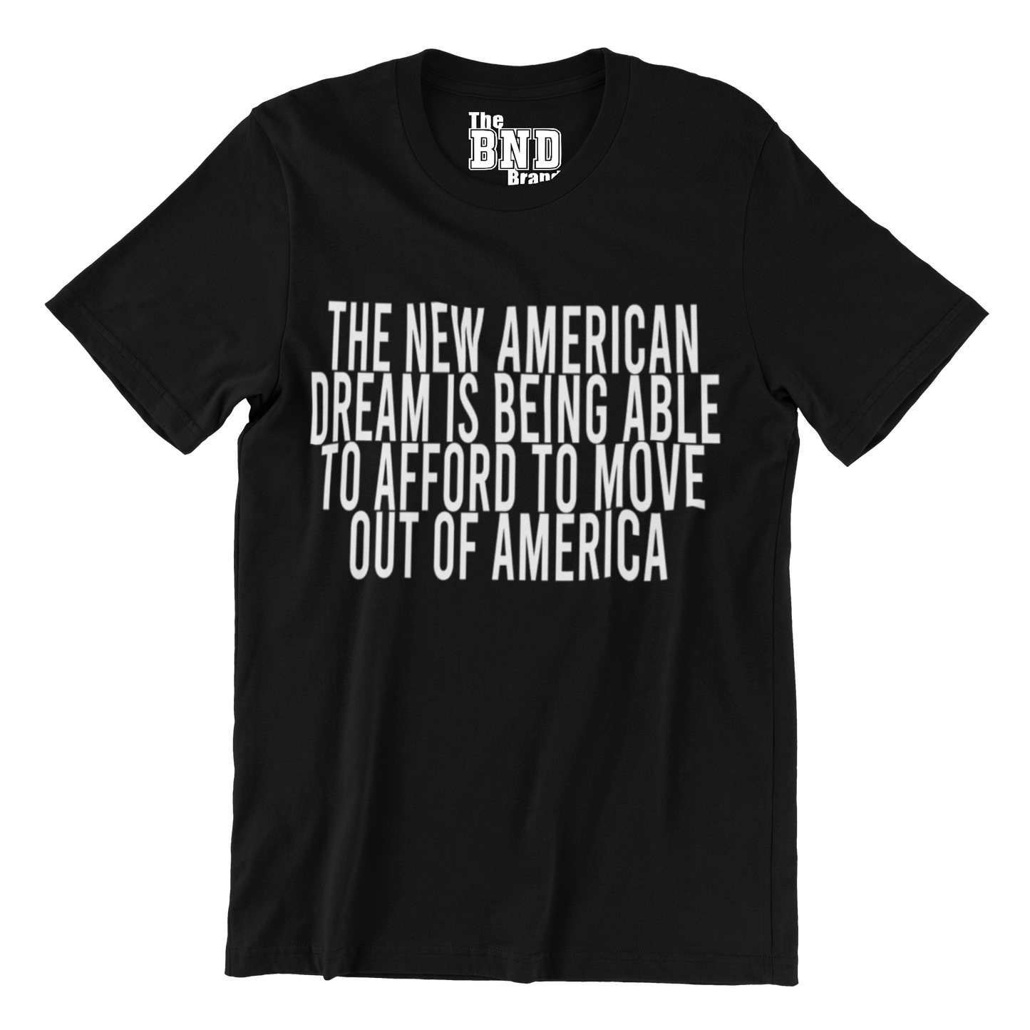 THE NEW AMERICAN DREAM IS BEING ALE TO AFFORD TO MOVE TF OUT OF AMERICA TEE