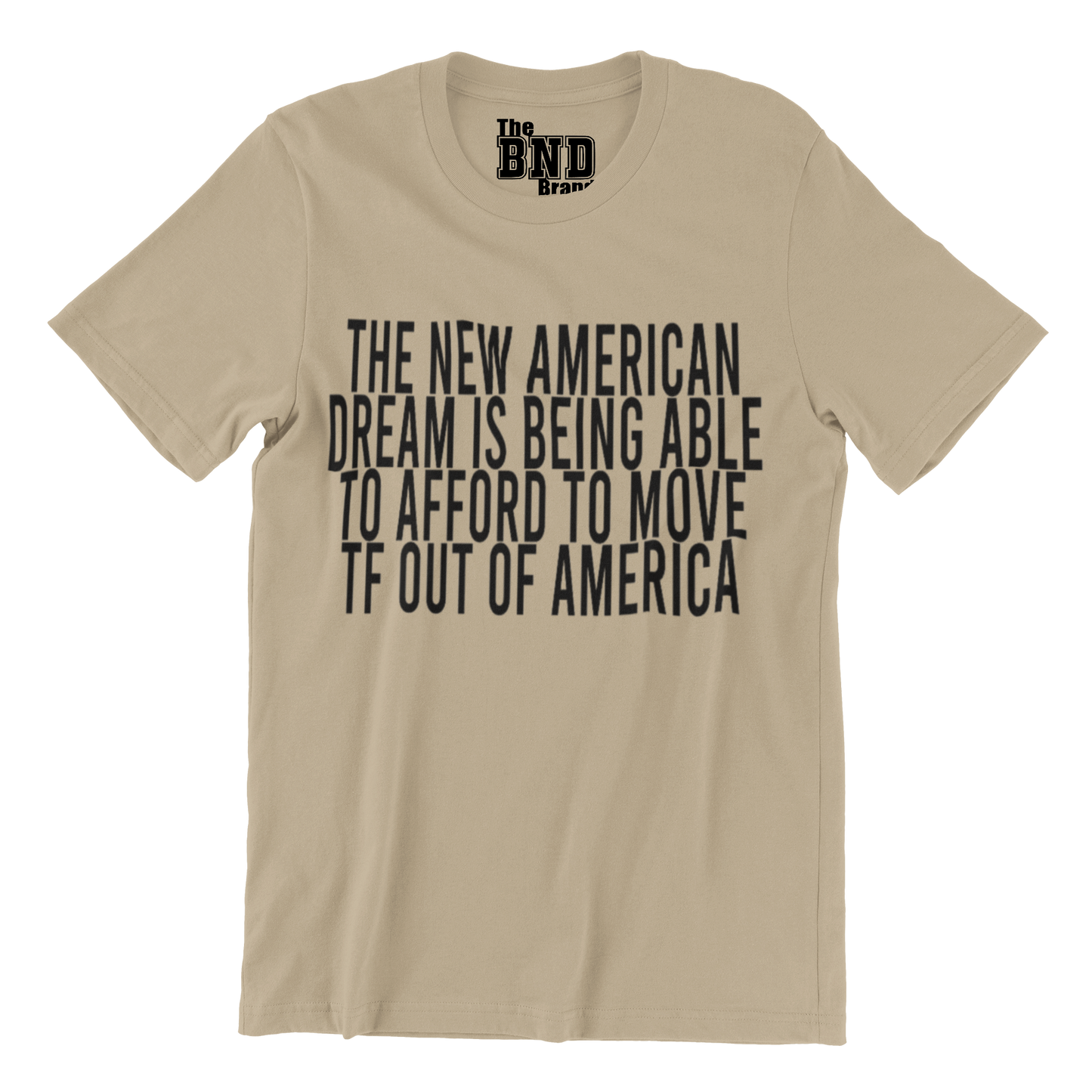 THE NEW AMERICAN DREAM IS BEING ALE TO AFFORD TO MOVE TF OUT OF AMERICA TEE