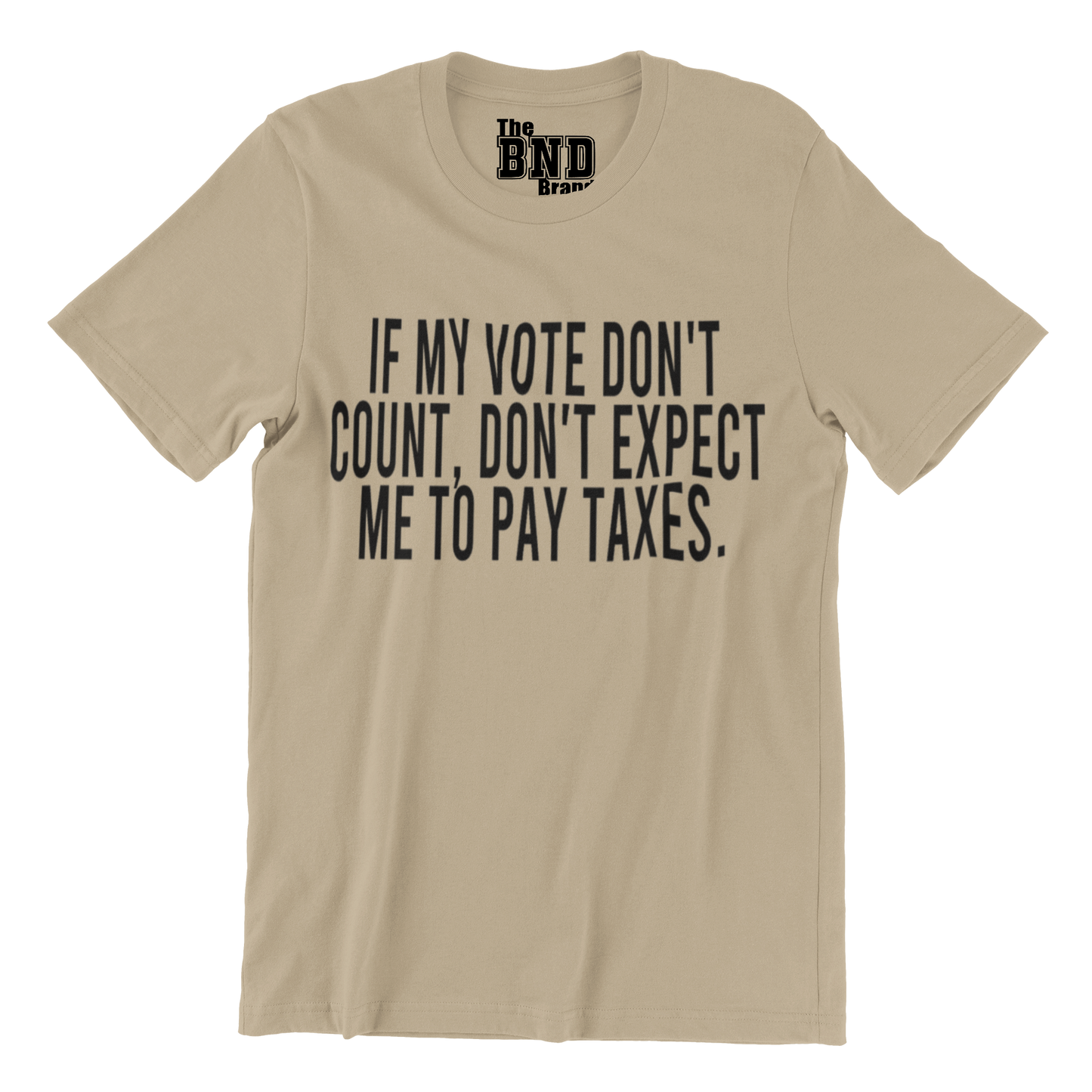IF MY VOTE DON'T COUNT, DON'T EXPECT ME TO PAY TAXES.