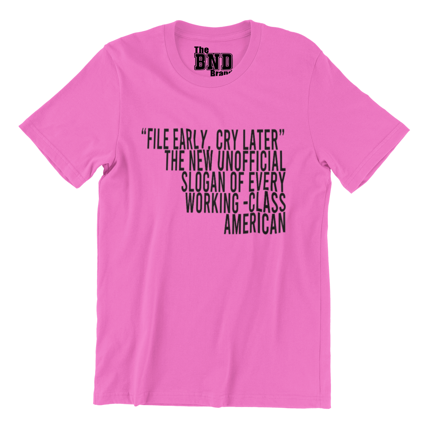 File Early, Cry Later. The unofficial slogan of every working-class American. Tee
