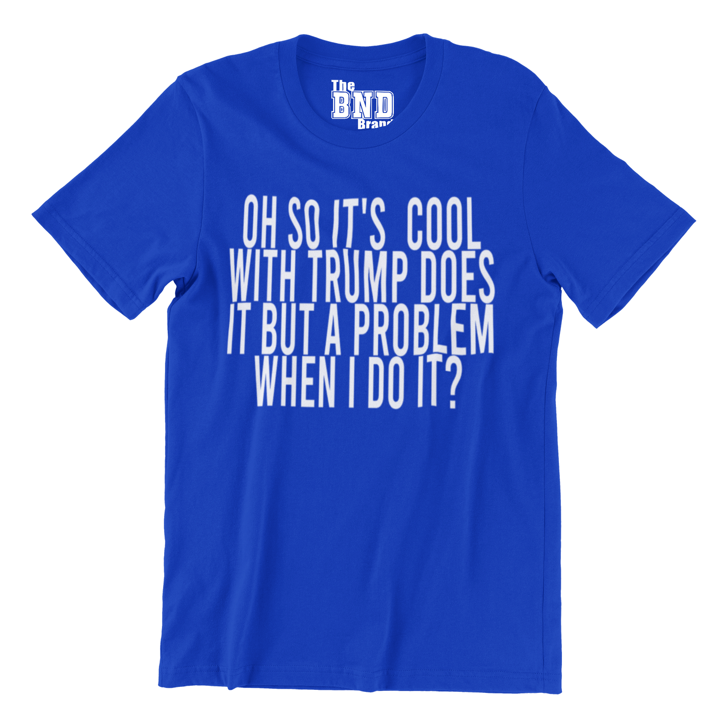 Oh so it's cool when Trump Does it, but a problem when i do it.