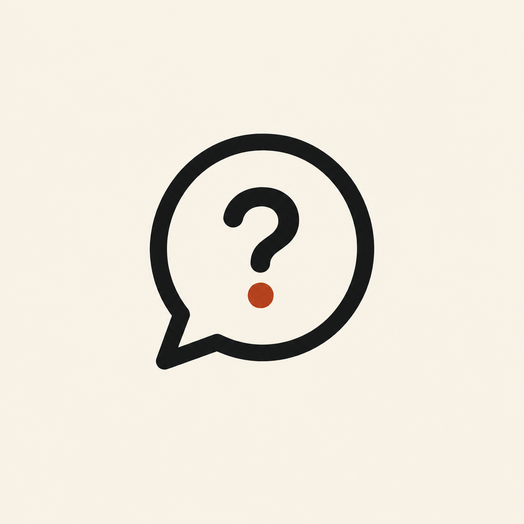 Question bubble icon for FAQ