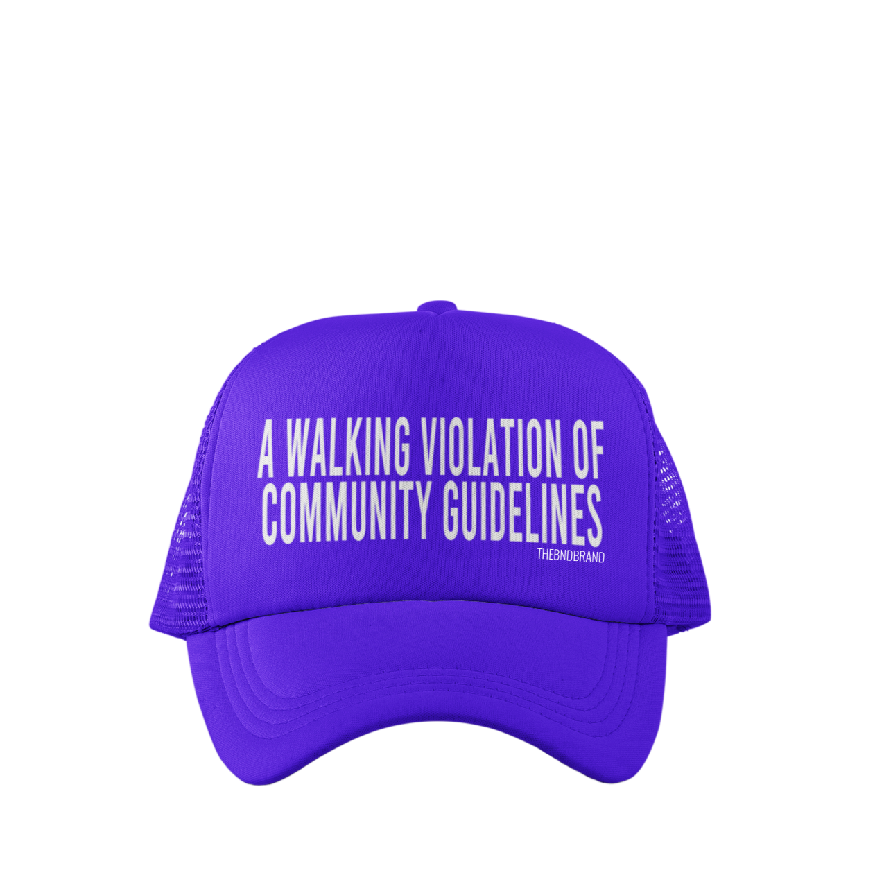 A WALKING VIOLATION OF COMMUNITY GUIDELINES HAT