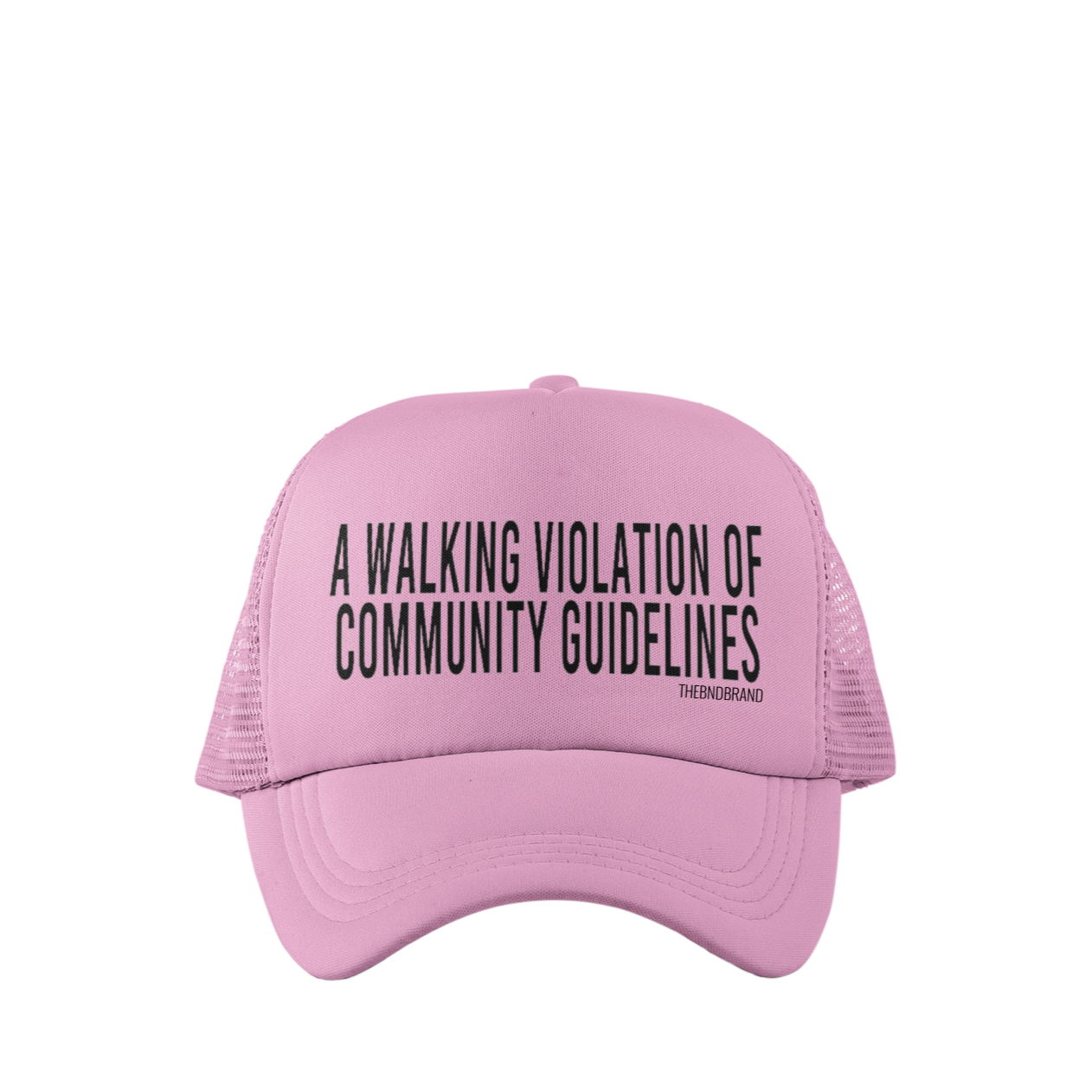 A WALKING VIOLATION OF COMMUNITY GUIDELINES HAT