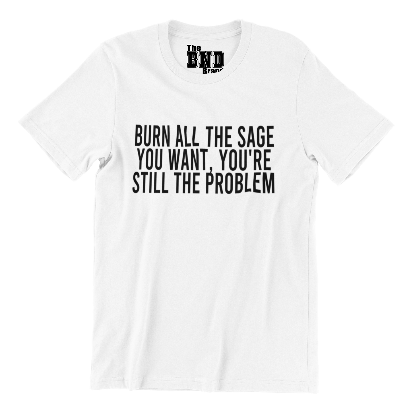 BURN ALL THE SAGE YOU WANT. YOU'RE STILL THE PROBLEM